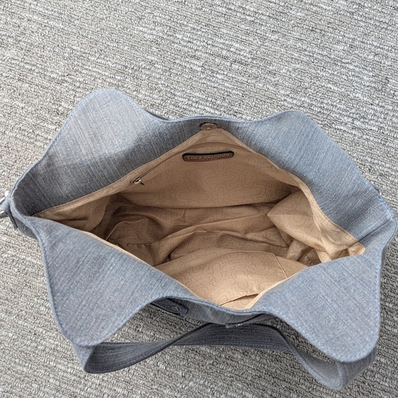 BNWT - True Religion Light Blue Denim Tote/Crossbody/Shoulder/Beach/School Bag - Picture 6 of 16